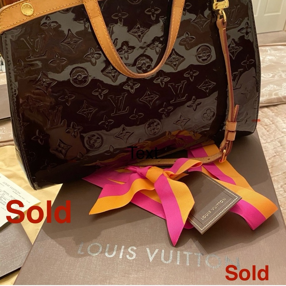 Louis Vuitton brea mm vernis amarante
